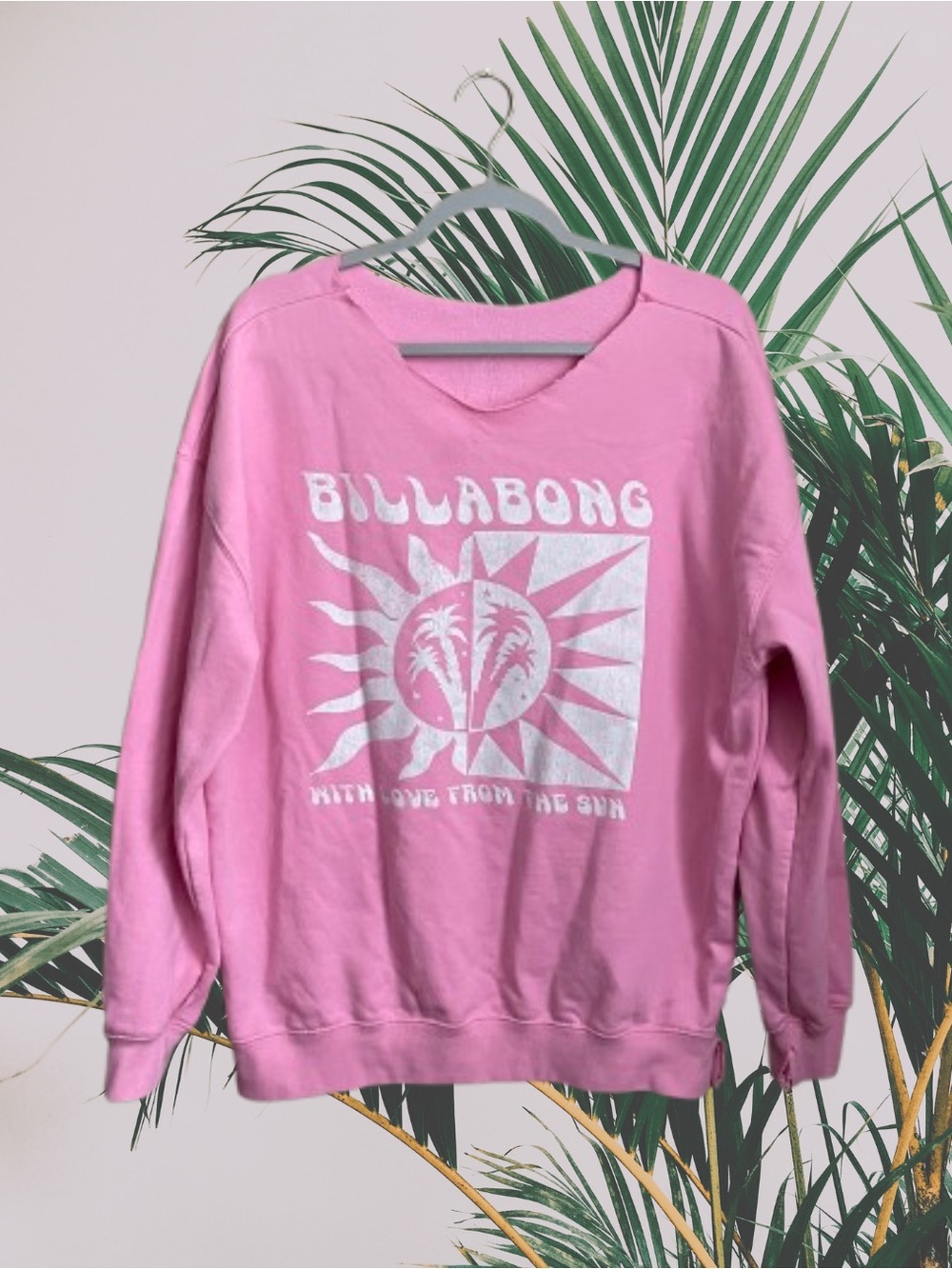 Candy pink Billabong With Love From The Sun sweatshirt modified READ
